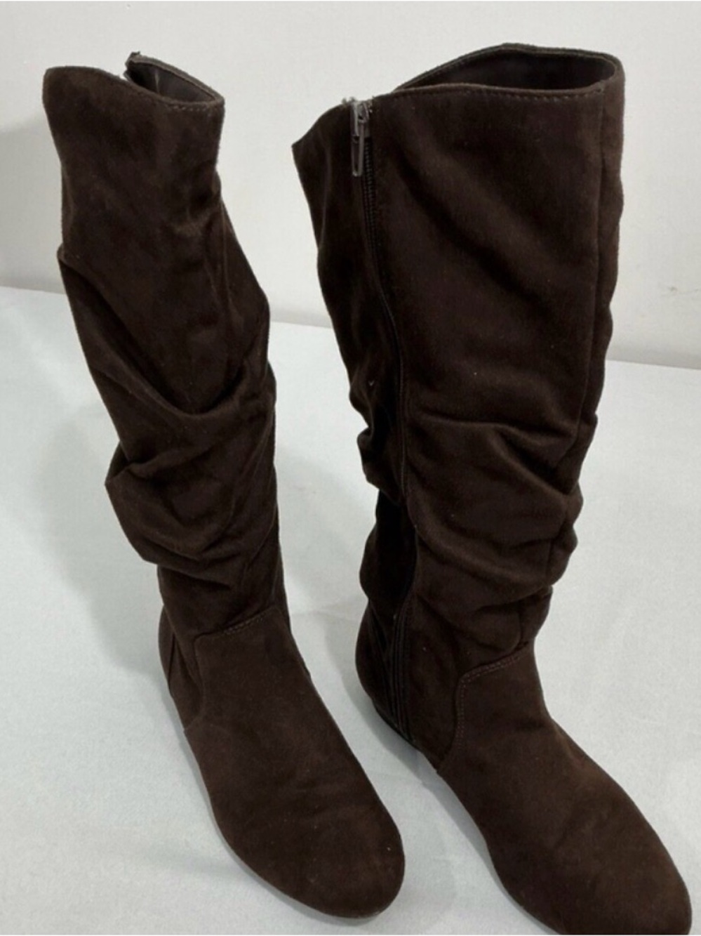 LOWER EAST SIDE Dark Brown Slouch Boots